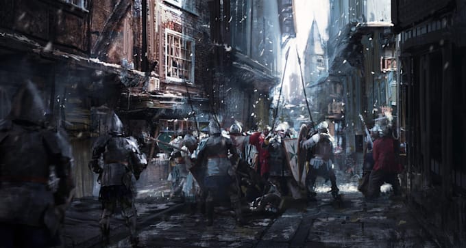 draw concept art illustration for video games and films