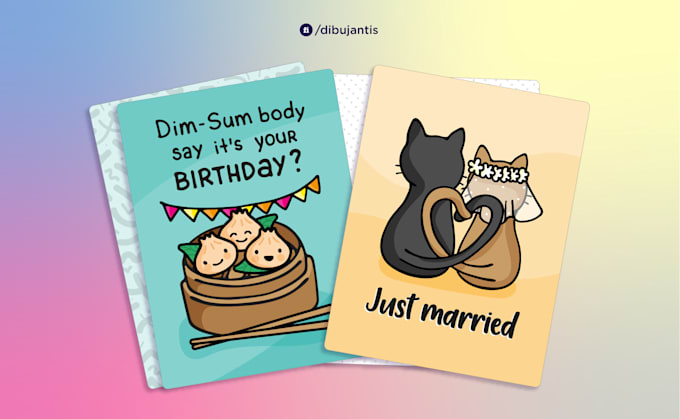 hand draw a custom postcard, invitation or greeting card