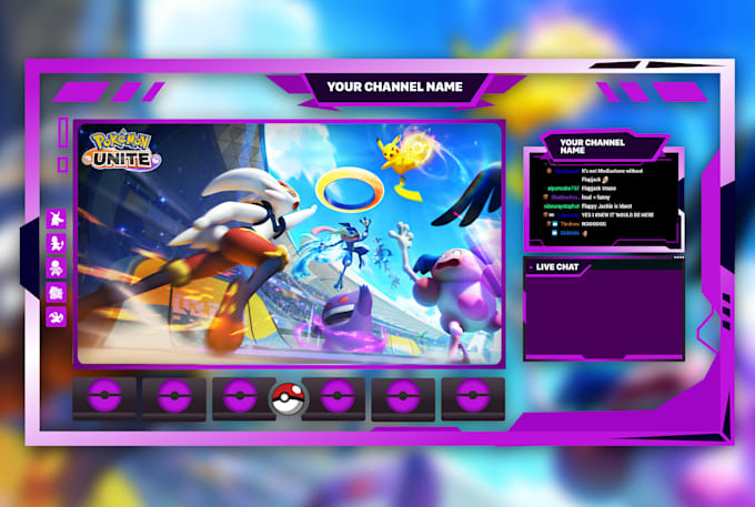 create a pokemon overlay, layout, thumbnail, pokemon logo