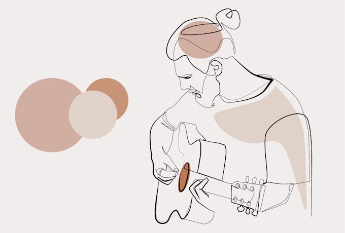 draw continuous vector line art illustration , line drawing