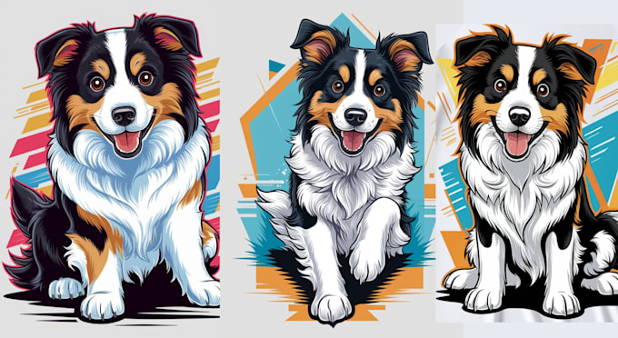 draw your dog and cat into cartoon portrait