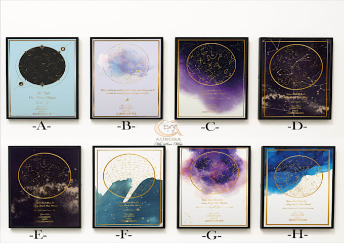 design a unique custom star map for you