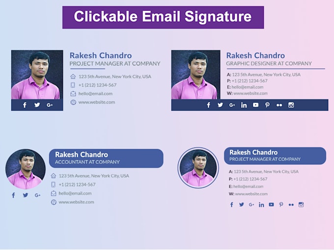 create clickable email signature or clickable html email signature