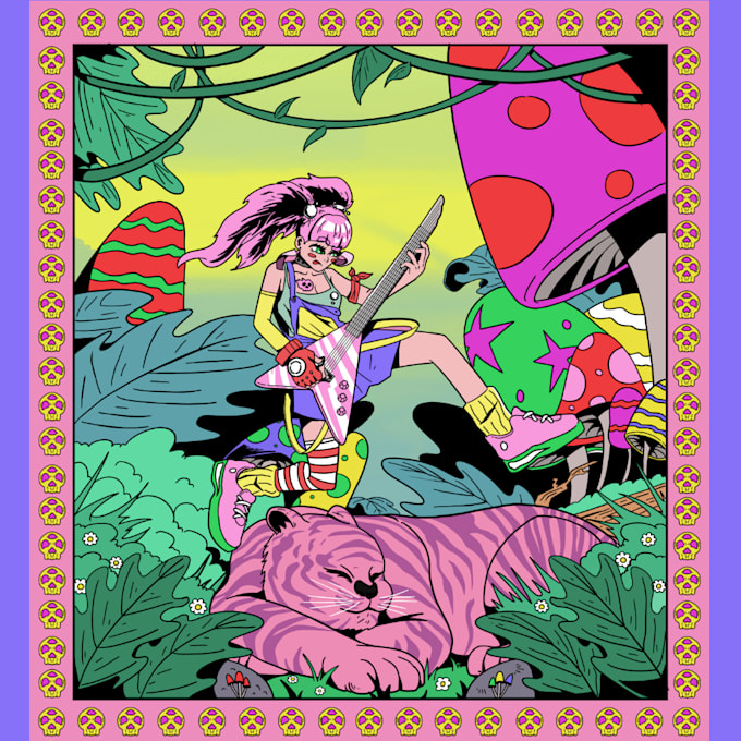 drawing illustration for poster and cover artwork