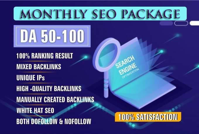 do monthly SEO package for google 1st page ranking