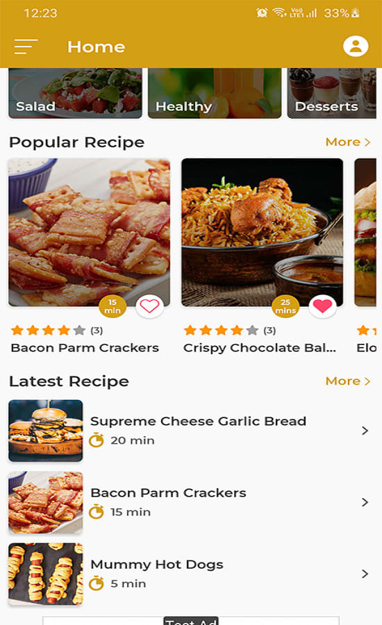 Give u android recipe book app with admin panel and ...