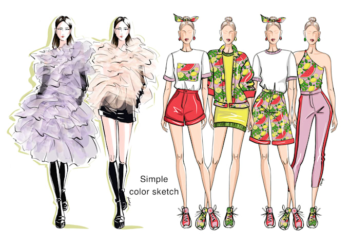 Draw professional fashion illustration or sketch by Campana2000 | Fiverr