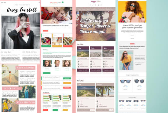 design creative email template or newsletter within 8 hours