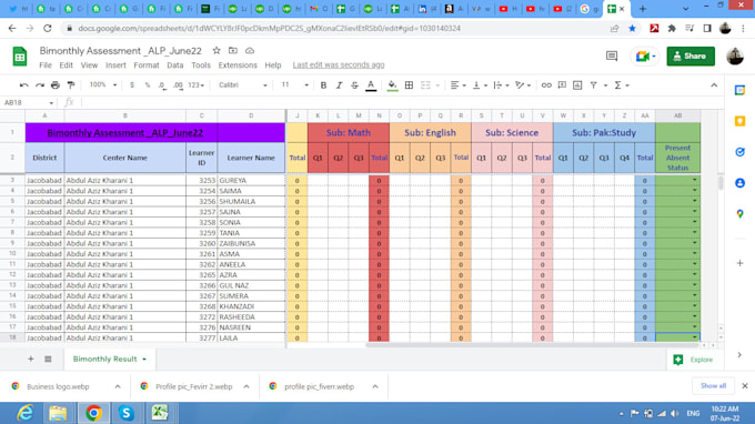 create survey forms, worksheets for data collection
