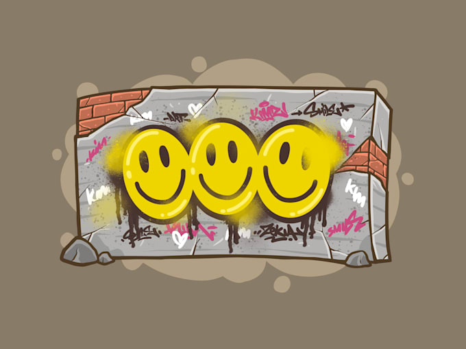 make graffiti character or graffiti illustration