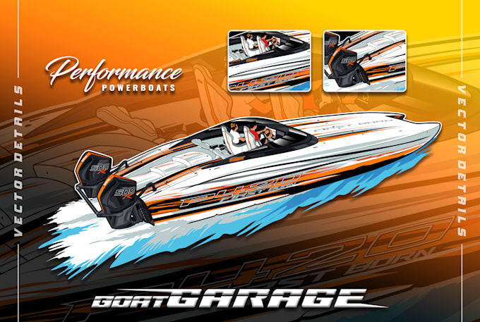 draw your boat into vector illustration
