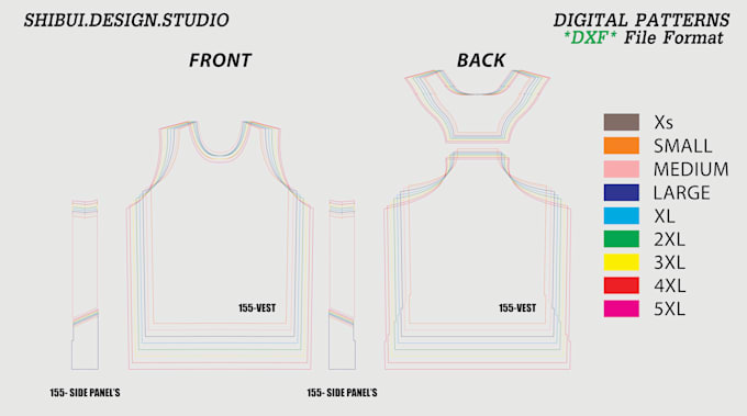 make jerseys patterns according to your size chart