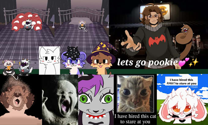 draw your curse or meme furry art style a