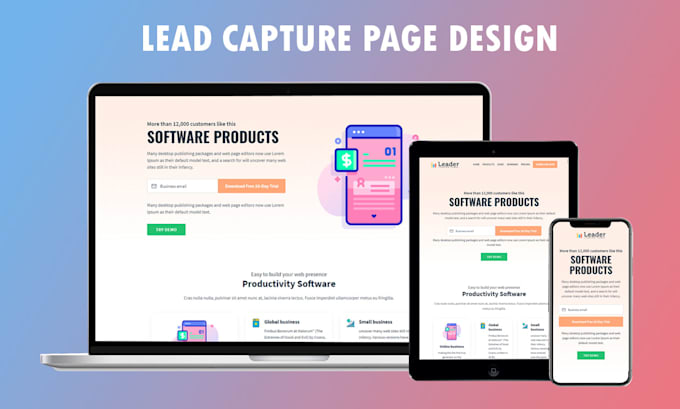design landing page, squeeze or sales page by elementor pro