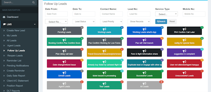 provide a powerful lead management system with follow up and maturity tracking