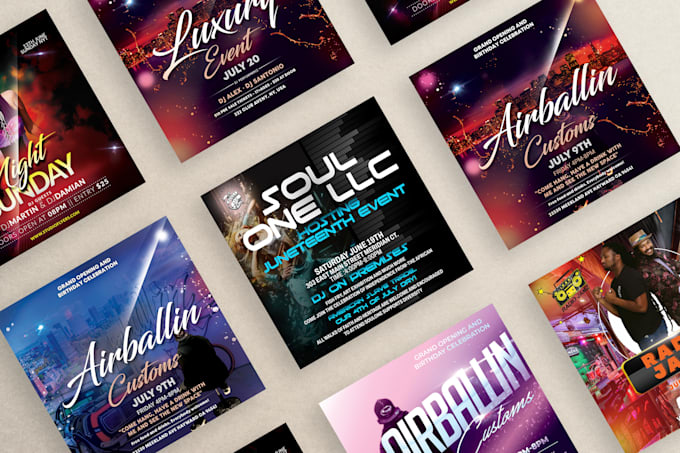 design flyer for your fashion show, party and instagram post
