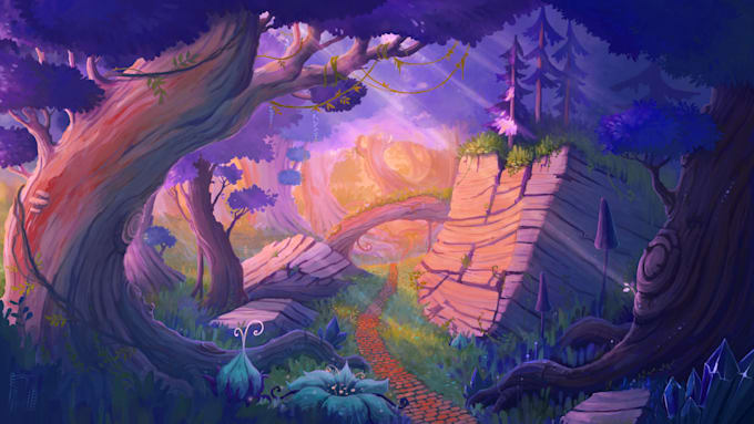 create a beautiful fantasy landscape or background art