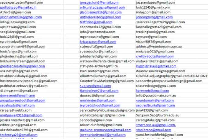 do target valid email collection