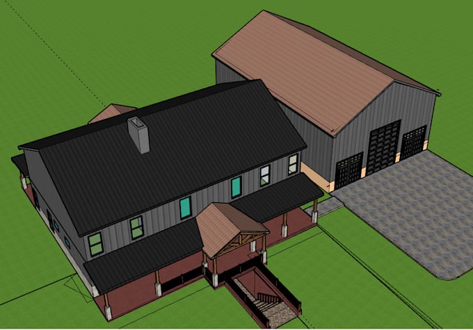 create barndominium 3d model and steel detailing in tekla