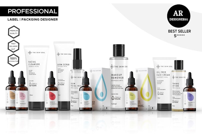 design professional product label or packaging design