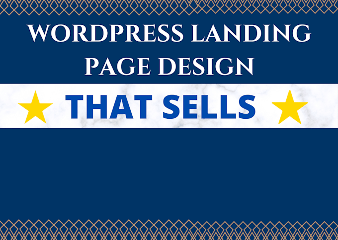 create your wordpress landing page or home page