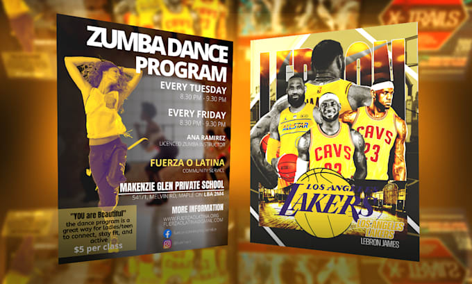 design energetic sports graphics for social media and posters