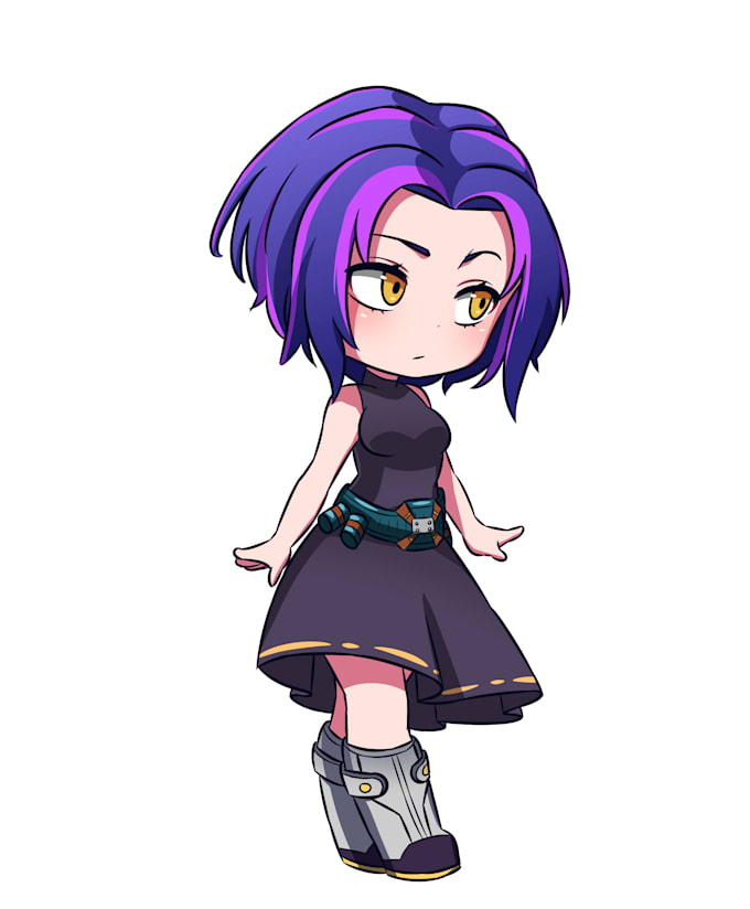 draw anime style chibi version of a character