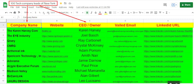 do high quality b2b lead generation with valid email