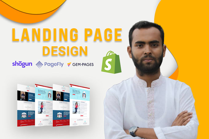create shopify product landing page with pagefly or gempages