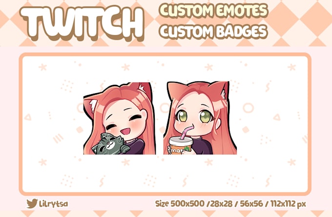 create custom anime twitch emotes or sub badges