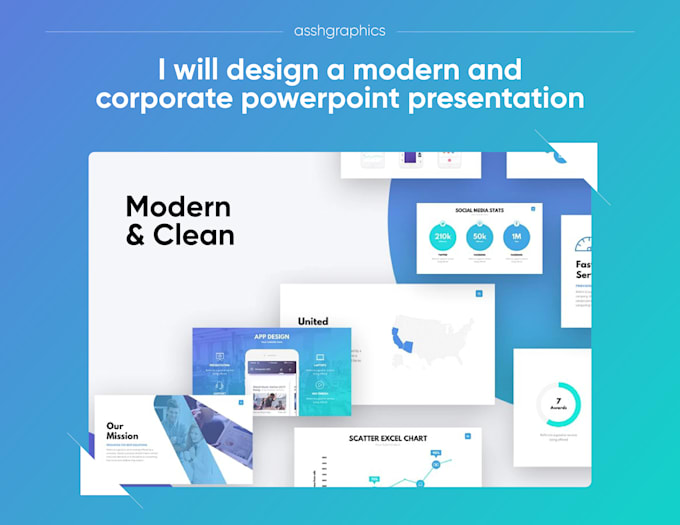 design a modern and corporate powerpoint presentation