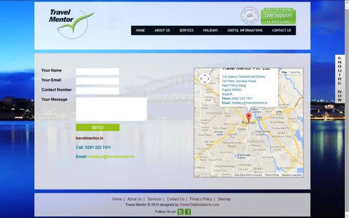 design contact us form for your website