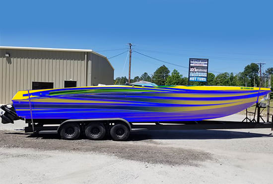 design creative boat wrap for you