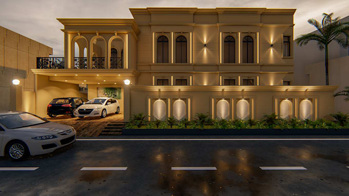 design and render exterior, interior