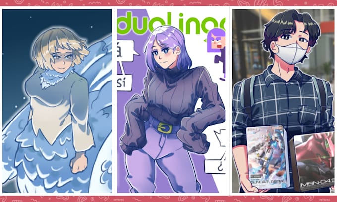 draw amazing cartoons, anime, games, vtuber, and fan art illustration