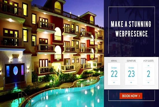 design apartment or hotel booking website