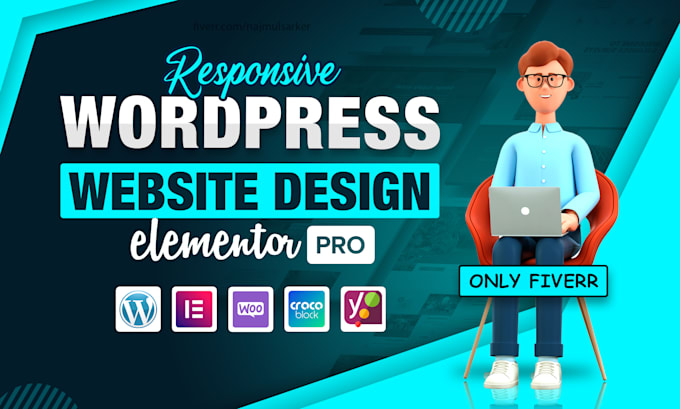 build responsive wordpress website design with elementor pro