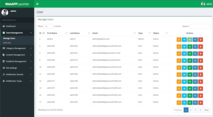 do website backend PHP, laravel, tailwind, mysql