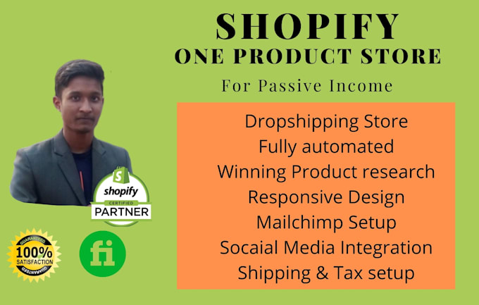create shopify one product store dropshipping store shopify store