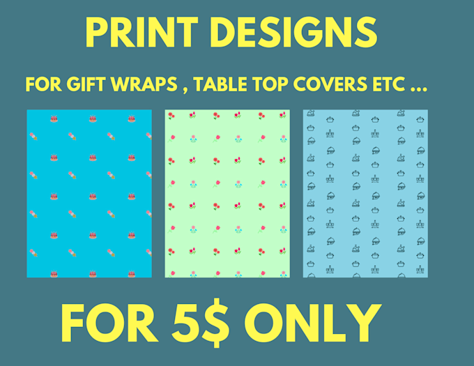 Design seamless pattern for you by Aakarsh29 Fiverr