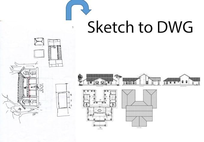 convert PDF to dwg, image, sketch to autocad dwg