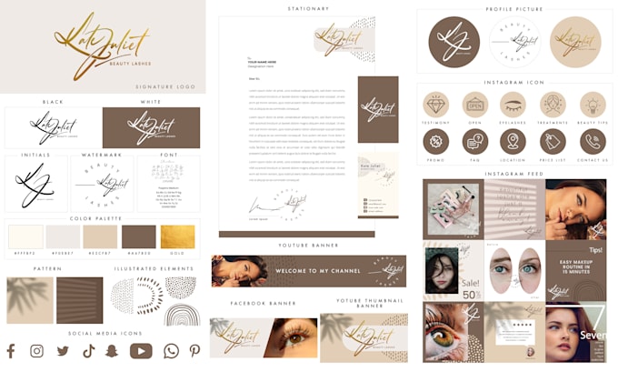 do a complete branding kit handwritten signature logo