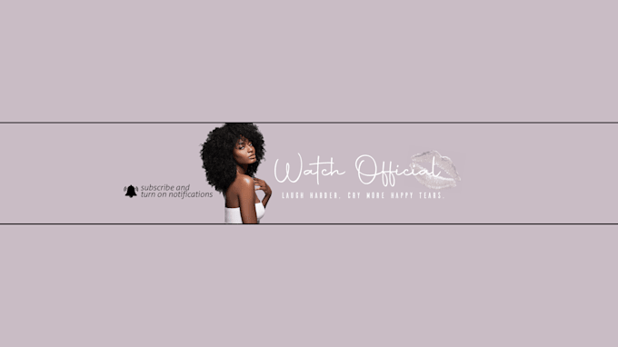 design girly epic unique youtube banner, channel art