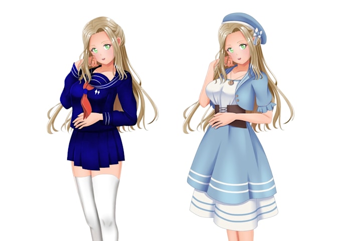 draw anime female sprites for your visual novels