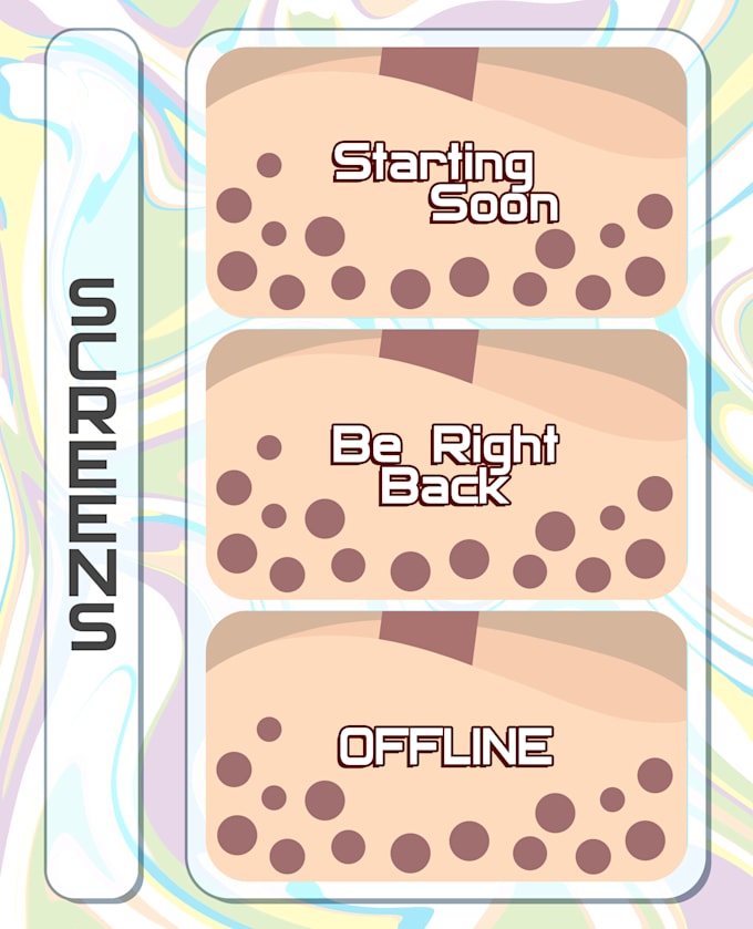 Draw customized screens for streamers by Sonia_correia Fiverr