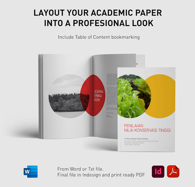 typesetting format book, report, journal and publications