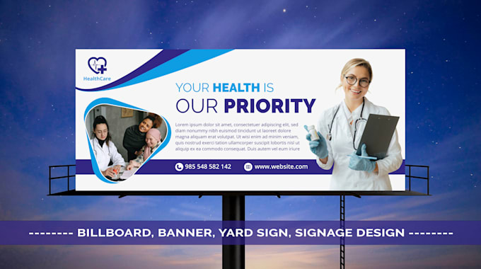 Design any size print ready banner, billboard, yard sign, signage ...