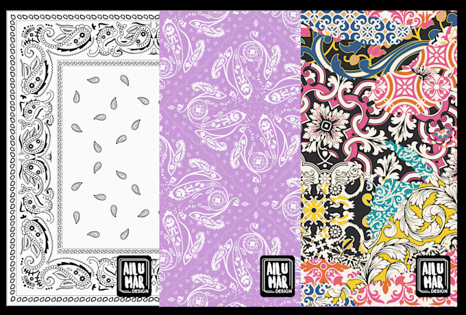 create customized scarf, bandana and hijab textil designs