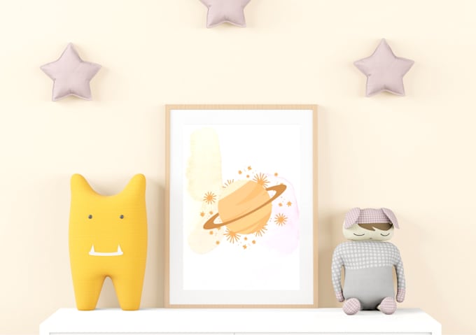 design cute wall art for children room and for etsy shop