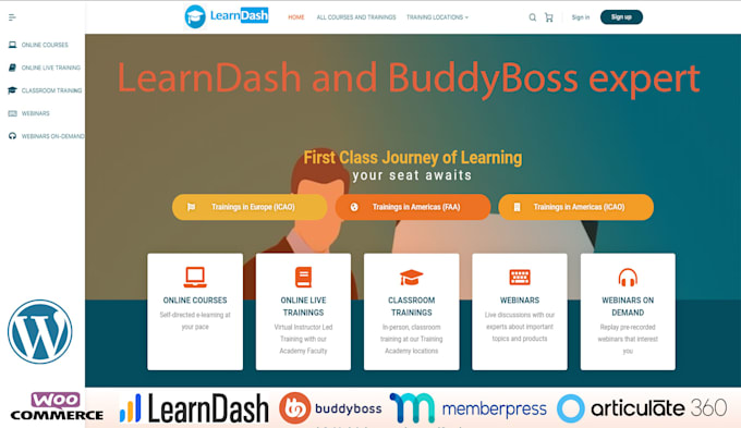 create lms with buddyboss learndash and memberpress